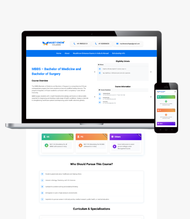 Education website development and SEO TaiGrow